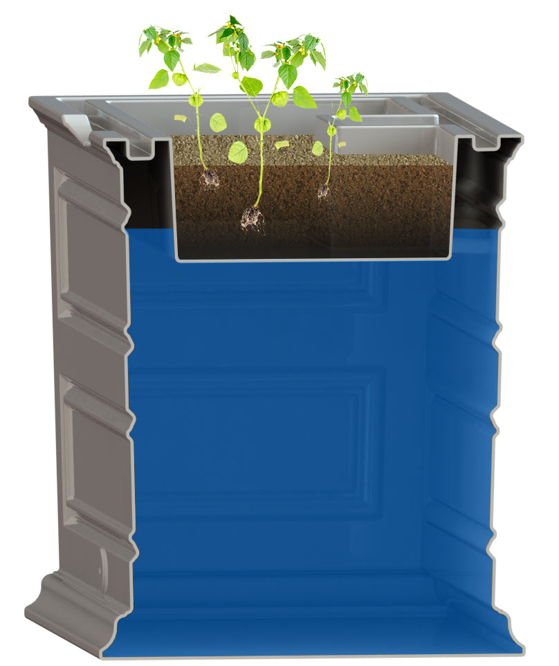 Elevated Garden Rain Saver - Cool Gray